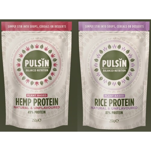 Pulsin Protein Powder Hemp or Rice 250g