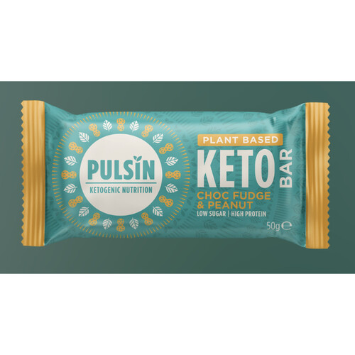 Pulsin Choc Fudge & Peanut Keto Bar 50g