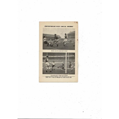 1957/58 Arsenal v Birmingham City Football Programme