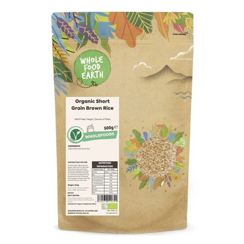 Short Grain Rice - Organic by Whole Food Earth 500g