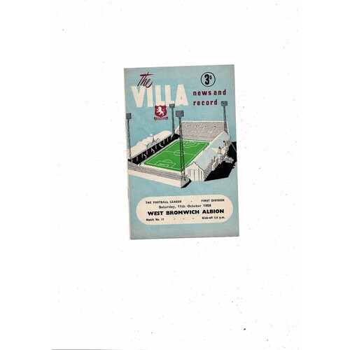 1958/59 Aston Villa v West Bromwich Albion