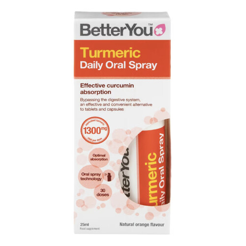 Turmeric Daily Oral Spray by BetterYou 25ml (32 doses)