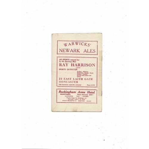 1955/56 Doncaster v Sheffield United Sheffield & Hallamshire County Cup Final