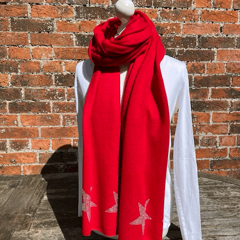 Cashmere wrap - sparkly star