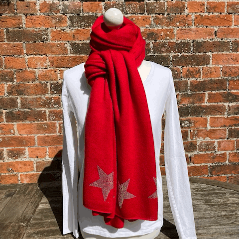 Cashmere wrap - sparkly star