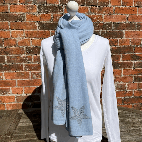 Cashmere wrap - sparkly star
