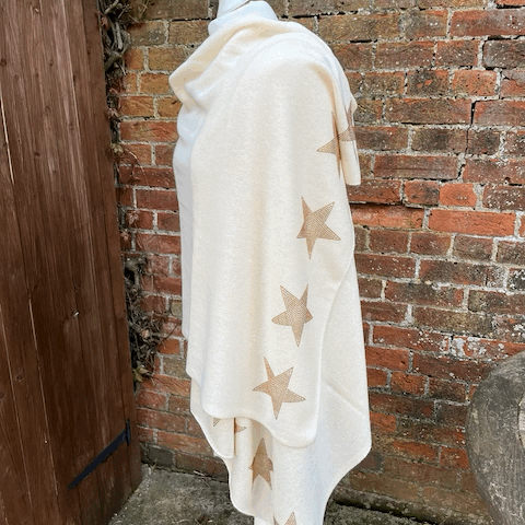 Cashmere wrap - sparkly star