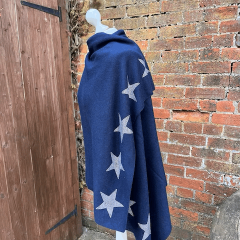 Cashmere wrap - sparkly star