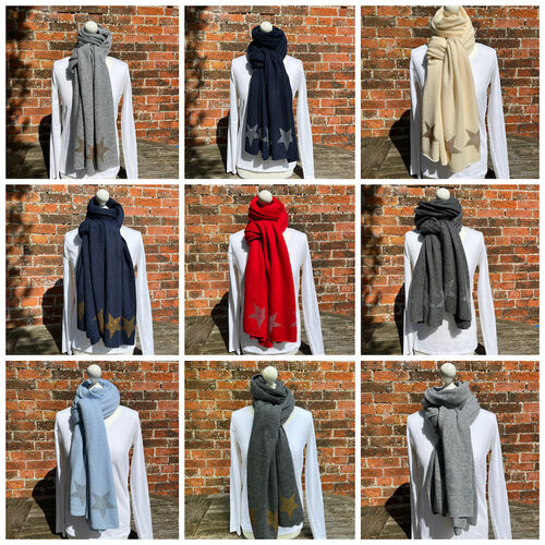 Cashmere wrap - sparkly star