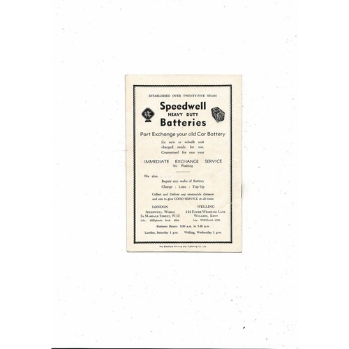 1955/56 Brentford v Exeter City Football Programme