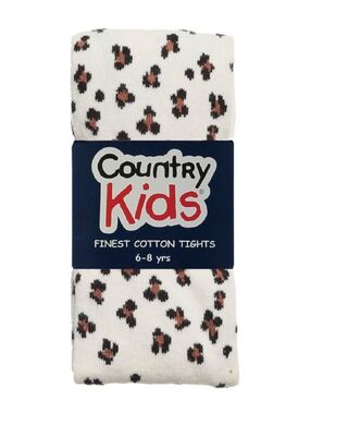 White Leopard Tights