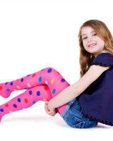 Dot Tights - Hot Pink