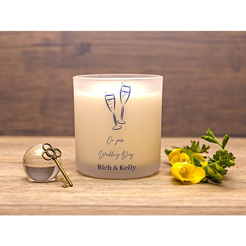 Personalised Cheers Wedding candle