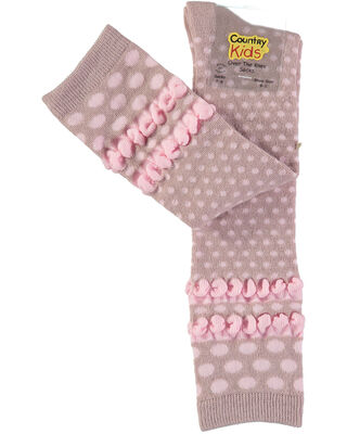 Bubble Dot Knee High Socks - Thistle Pink
