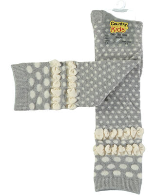 Bubble Dot Knee High Socks - Silver Grey