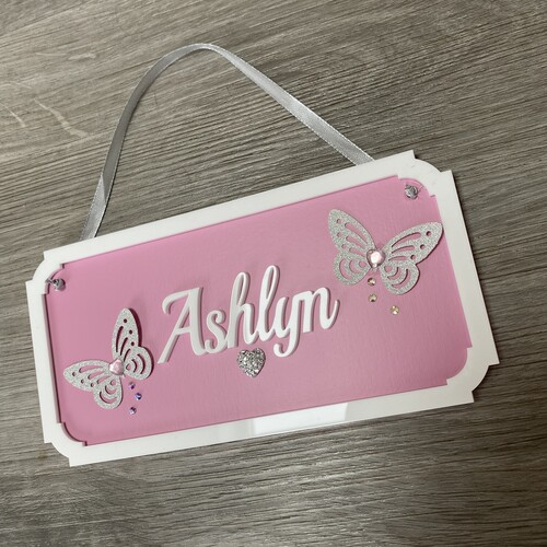 Butterfly door plaque