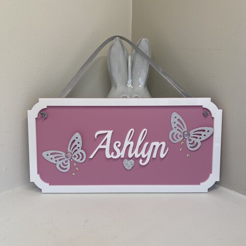 Butterfly door plaque