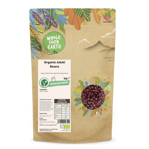 Aduki Beans - Organic by Whole Food Earth 1kg