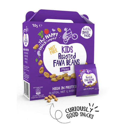 Kids Roasted Fava Beans - Pizza Flavour 6 x 15g Snack Packs