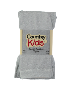 Sparkly Footless Tights - Silver