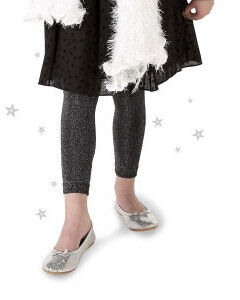 Sparkly Footless Tights Black