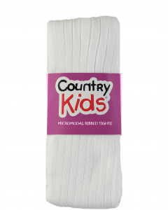 Micromodal Ribbed Tights - White