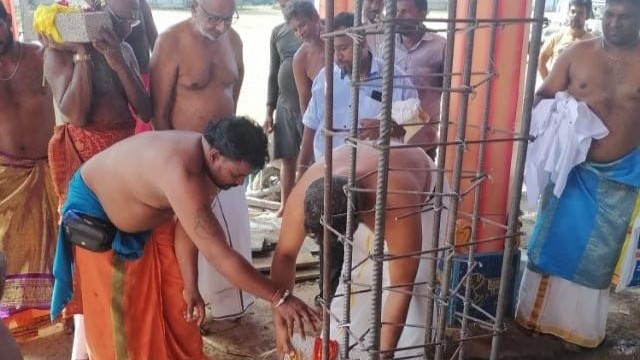 இராஜகோபுரற்கான அடிக்கல் நாட்டு விழா