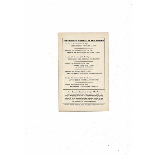 Chelsea v Frem Copenhagen Fairs Cup Football Programme 1958/59