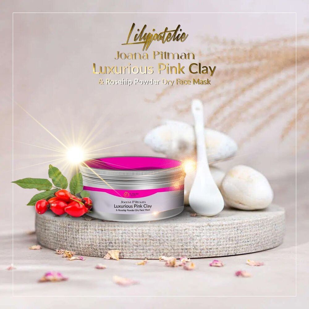 Luxurious Pink Clay & Rosehip Powder Dry Face Mask