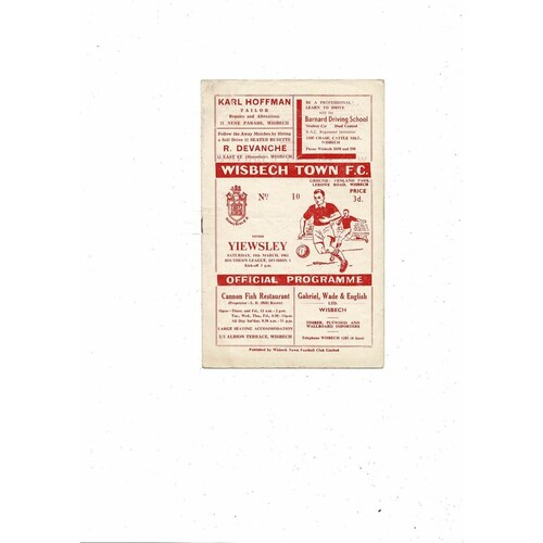 Wisbech Town Football Programme