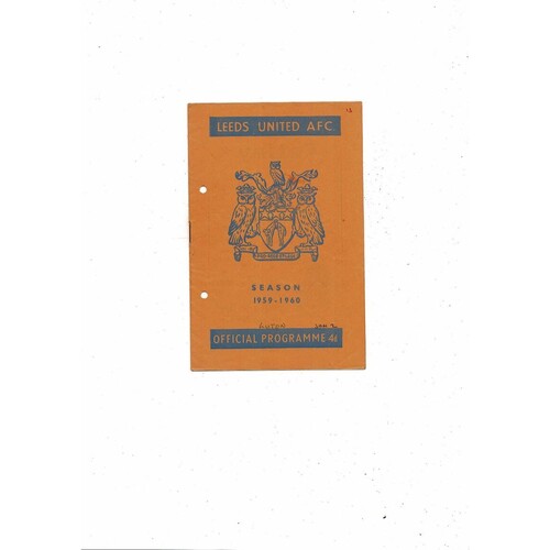 Leeds United Home Football Programmes