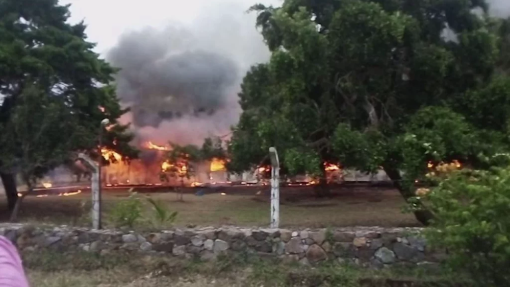 இராணுவ முகாமில் தீ விபத்து