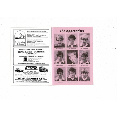 Barnsley who's who Christmas 1980