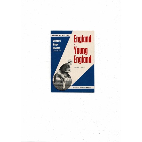 1963/64 England v Young England Football Programme @ Chelsea