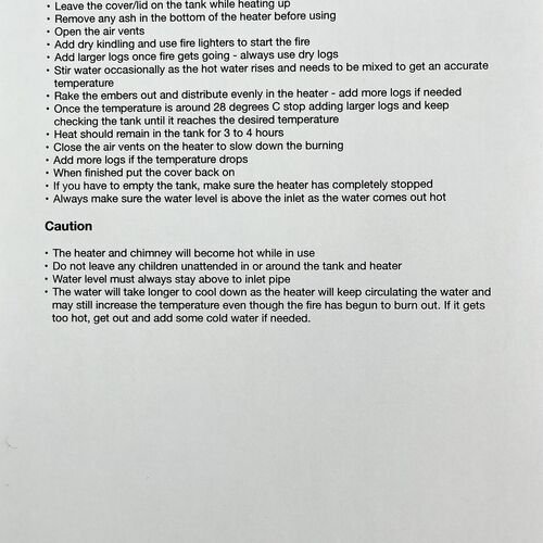 Wood Fired Square Heater Kit