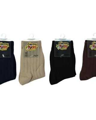 Rib Organic Socks - Black