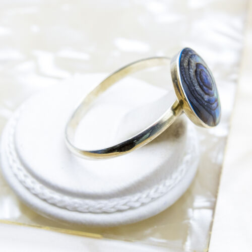 Abalone Shell Set on 925 Sterling Silver Ring