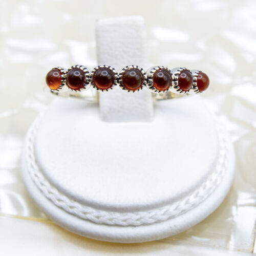 Half Eternity Style Ladies Silver Ring