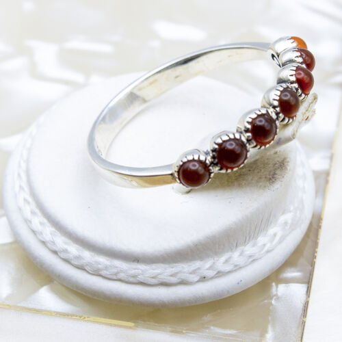 Half Eternity Style Ladies Silver Ring