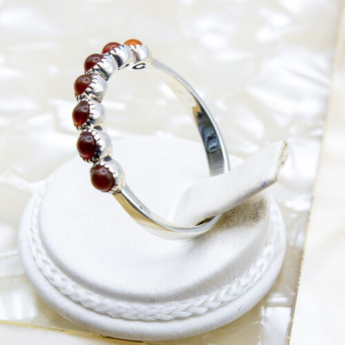 Half Eternity Style Ladies Silver Ring