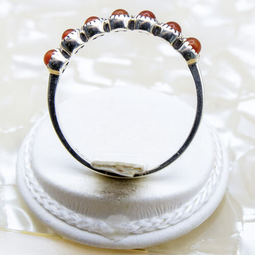 Half Eternity Style Ladies Silver Ring