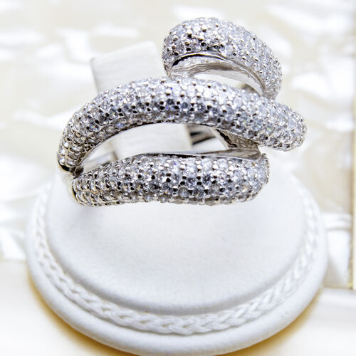 Silver Ring with Zirconia Gem Stones