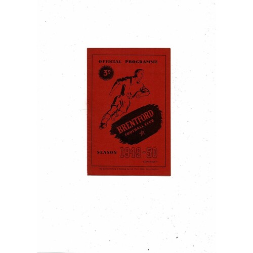 1949/50 Brentford v Southampton Football Programme
