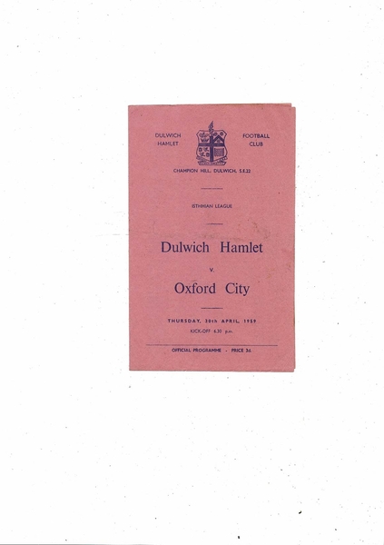 Latest Football Programmes Listed today