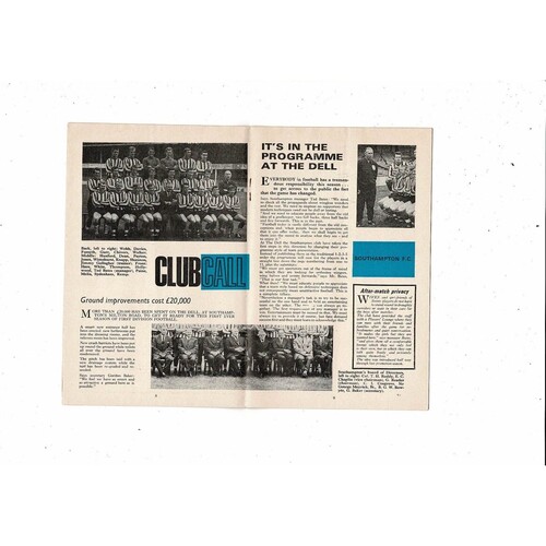 1966/67 Aldershot v Brentford Football Programme + League Review