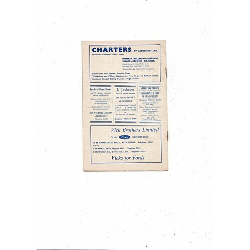 1966/67 Aldershot v Notts County Football Programme + League Review