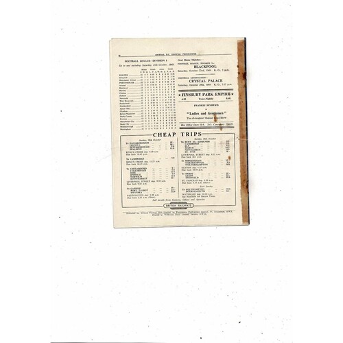 1949 Portsmouth v Wolves Charity Shield Football Programme