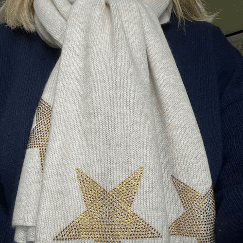 Cashmere wrap - sparkly star