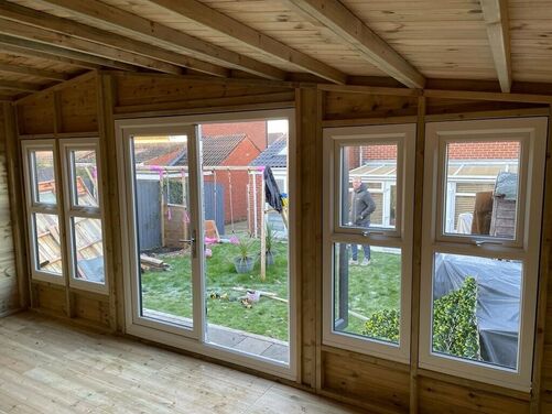 #PVC016 24x10 Apex Summer House Combi