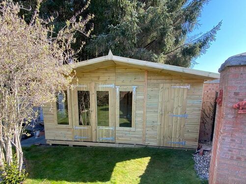 #SHA052 16x8 Apex Summer House Combi